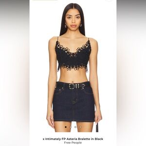 Intimately FP Asteria Bralette in Black size Medium w/ tote